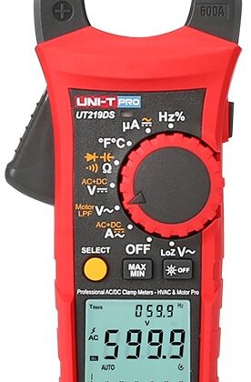 Pin?a Amperim?trica Profissional Digital AC/DC 1000V 600A True RMS - UNI-T