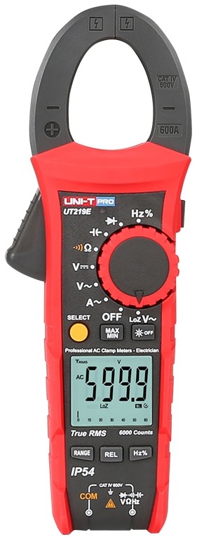 Pinça Amperimétrica Profissional Digital AC/DC 1000V 600A True RMS - UNI-T