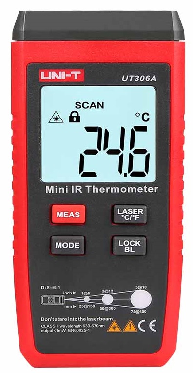 Mini Termómetro Digital por Infra-Vermelhos - UNI-T