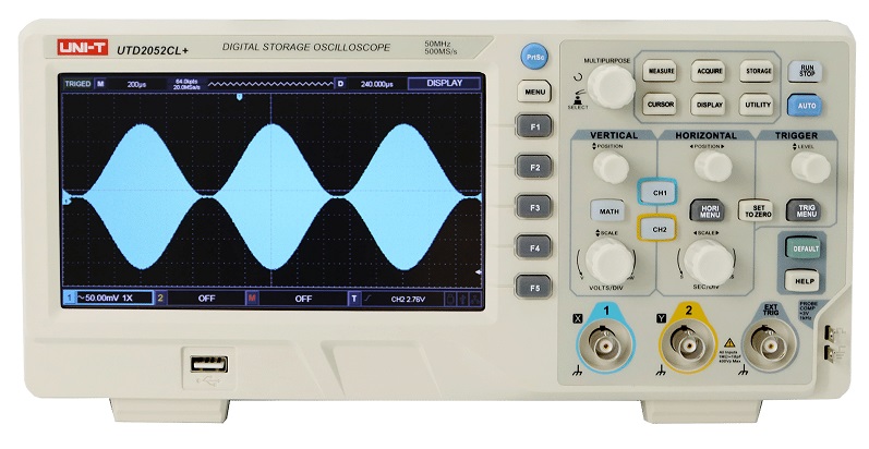 Osciloscópio Digital 50MHz 2 Canais - UNI-T UTD2052CL+
