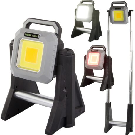 Projector LED COB 2700~6500K + Luz Emergência 3000Lm Telesópico Recarregável USB (IP65)