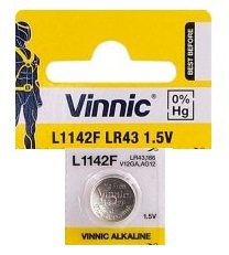 Pilha V386/SR43SW/SR43W/AG12/L1142/G12/LR43/186 1,5V - VINNIC