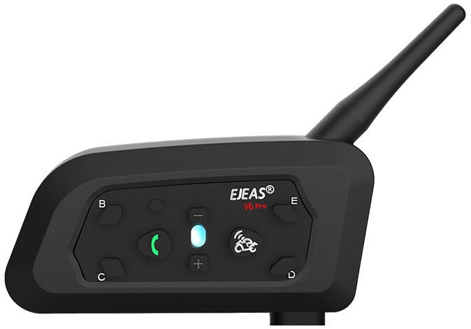 Intercomunicador V6PRO+ p/ Capacete Motociclo (Preto) - EJEAS