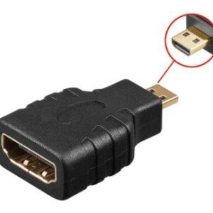 Ficha Adaptadora Micro HDMI Macho - HDMI Fêmea
