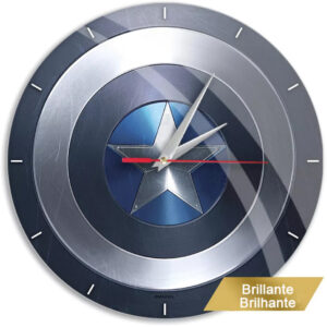 Relógio de Parede Capitão America (Azul Brilhante)