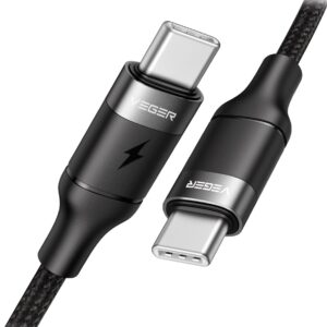 Cabo USB-C Macho - Cabo USB-C Macho 1,5 mts (Preto) - VEGER