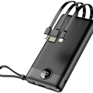 PowerBank 10.000mAh USB-A / USB-C / Micro-USB c/ Ecr? LCD (Preto) - VEGER