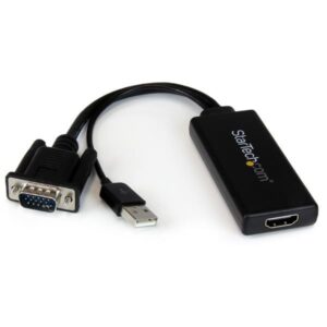 Adaptador VGA/USB Macho - HDMI Fêmea - STARTECH