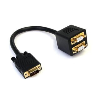 Cabo VGA (D-Sub) Macho - 2x VGA (D-Sub) Fêmea (30cm) - STARTECH