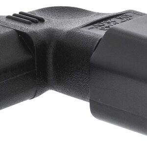Ficha Alimentação Adaptadora Tripolar 90º Macho (IEC-320-C14) - Fêmea (IEC-320-C13)