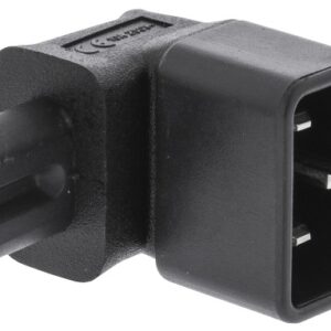 Ficha Alimentação Adaptadora 90/270º Tripolar Macho (IEC-320-C14) - Ficha Tipo 8 Macho (IEC-320-C7)