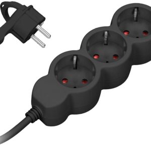Extensão Tripla (3 mts) - Preto