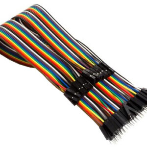 Conjunto de 40 Fios JUMPER NSR Macho-F?mea (300mm) - VELLEMAN WPA414