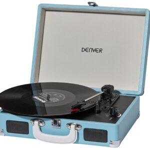 Gira Discos 2W c/ USB (Azul) - DENVER
