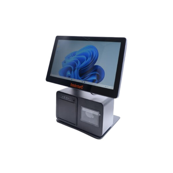 Pos Compacto VIANA 15.6" FuillHD 1920*1080 Fanless I5-8ª 16Gb 256Gb 1Gb Lan e Wifi Leitor c/Barras e Impressora 80mm IP65 Windows 11 Pro