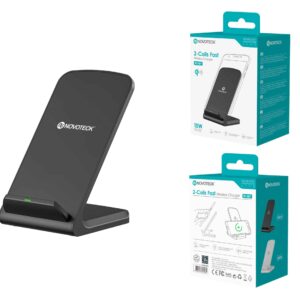 Carregador Sem Fio Negro W-007 - 15W, Qi Wireless