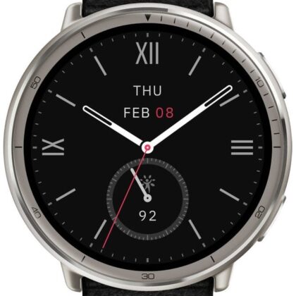 Smartwatch Amazfit Active 2 Round 44mm (Black Leather)