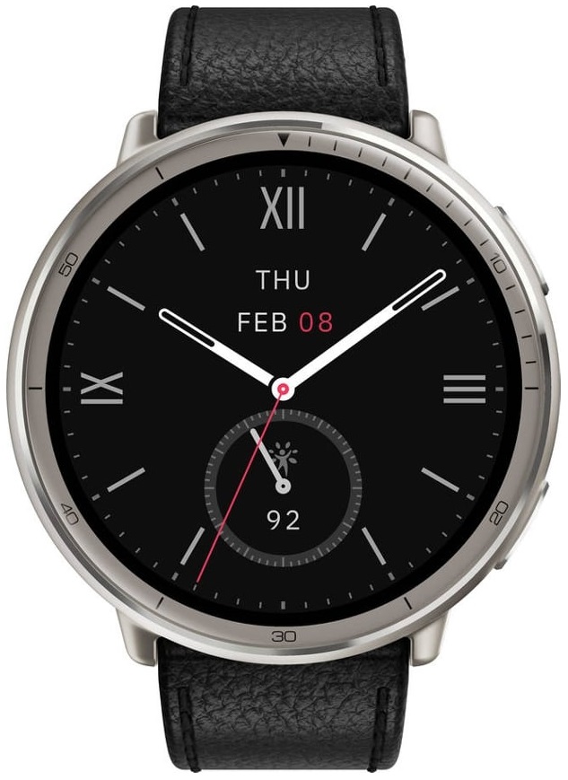Smartwatch Amazfit Active 2 Round 44mm (Black Leather)