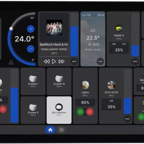 Ecrã Touch 10.1 p/ Controlo c/ Relé 1500W + Wi-Fi 6/BT 5.4 (Preto) - Shelly Wall Display XL