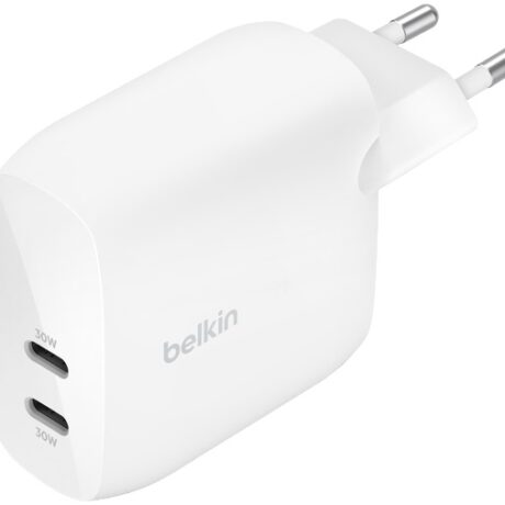 Carregador Duplo BoostCharge Pro USB-C 60W (Branco) - BELKIN