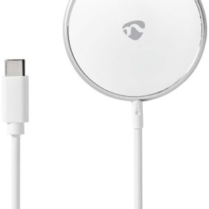 Base de Carregamento s/Fios Carregamento Rápido 15W (Alumínio/Branco) - NEDIS