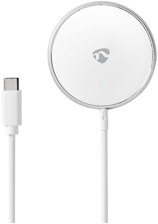 Base de Carregamento s/Fios Carregamento Rápido 15W (Alumínio/Branco) - NEDIS