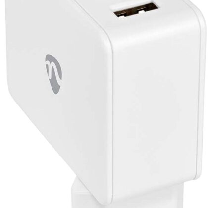 Carregador Universal 4x USB-A Carregamento Rápido 24W (Branco) - NEDIS