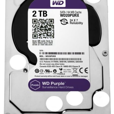 Disco 2TB SATA3 3,5 5400Rpm (PURPLE) - WESTERN DIGITAL
