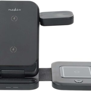 Carregador Wireless 3-EM-1 15W (Preto) - NEDIS