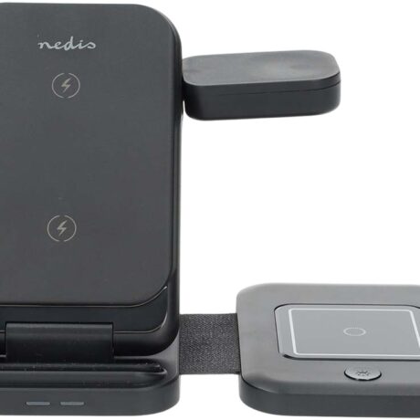 Carregador Wireless 3-EM-1 15W (Preto) - NEDIS