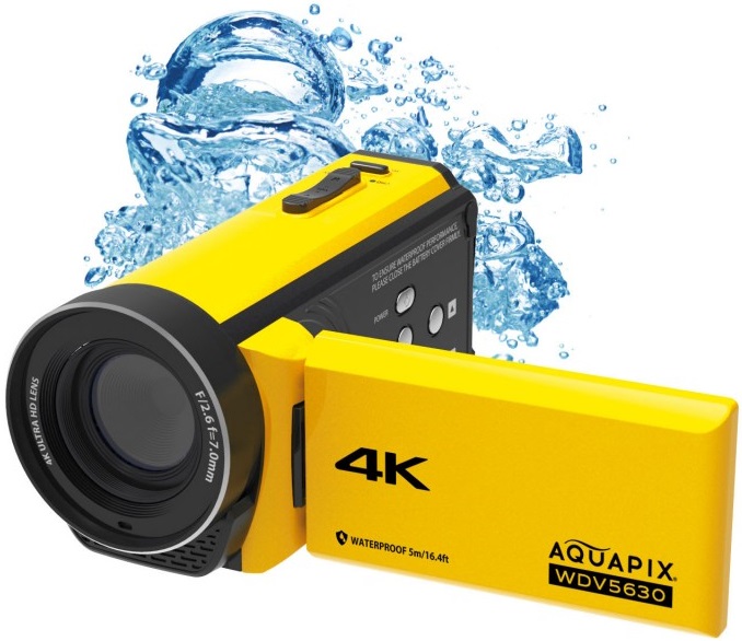 Câmera de Vídeo Subaquática WDV5630 (Amarelo) - EASYPIX