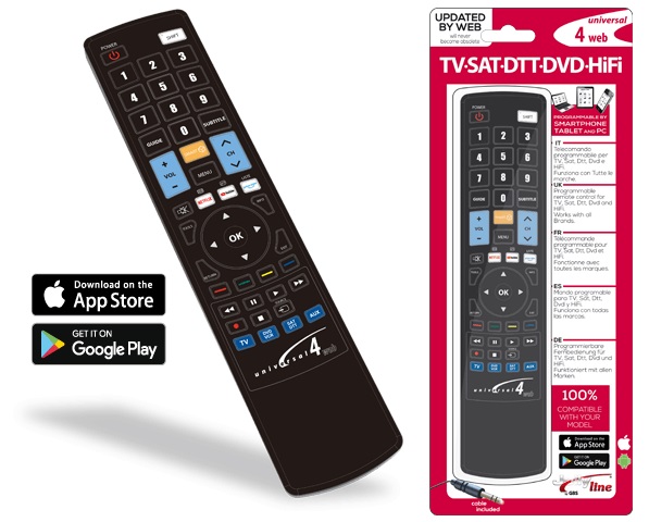 Comando Programável MADE FOR YOU 4:1 (Smartphone, Tablet e PC) - JollyLine