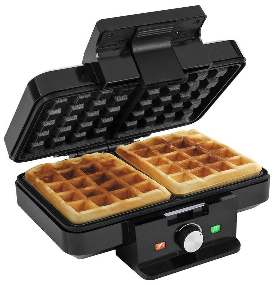 Máquina de Waffles 22x13cm 1000W (Preto) - TRISTAR