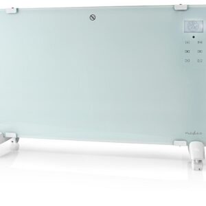 Aquecedor Convec??o Inteligente Wi-Fi 2000W Vidro c/ Comando Ch?o/Parede SmartLife (Branco) - NEDIS