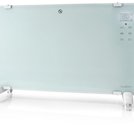 Aquecedor Convecção Inteligente Wi-Fi 2000W Vidro c/ Comando Chão/Parede SmartLife (Branco) - NEDIS
