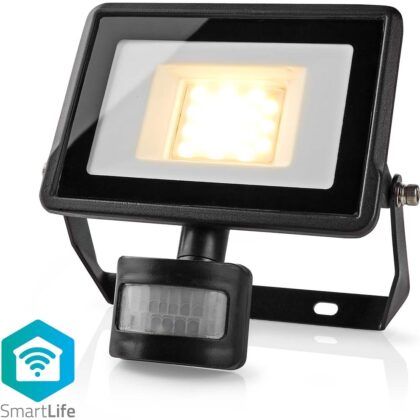 Holofote Exterior LED 3000K~6500K 20W 1500Lm c/ Sensor de Moviemento (Preto) - NEDIS