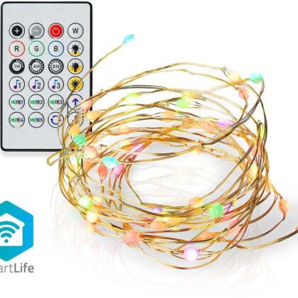 Cortina LEDs Decoração Natal SmartLife Wi-Fi Android / iOS IP20 400Lm (5 mts) - NEDIS