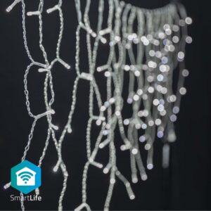 Cortina 240 LEDs Decora??o Natal SmartLife Wi-Fi Branco Frio Android / iOS (5 mts) - NEDIS