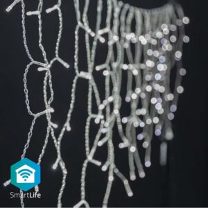 Cortina 400 LEDs Decoração Natal Branco F. 6500K SmartLife Wi-Fi (8 mts) - NEDIS