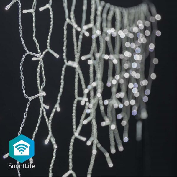 Cortina 400 LEDs Decoração Natal Branco F. 6500K SmartLife Wi-Fi (8 mts) - NEDIS