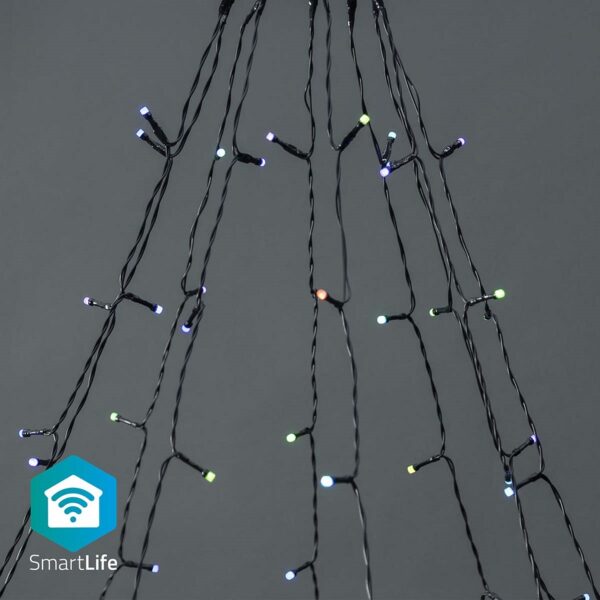Serie Natal p/ Árvore 180 LEDs RGB SmartLife Wi-Fi (10 x 2 mts) - NEDIS