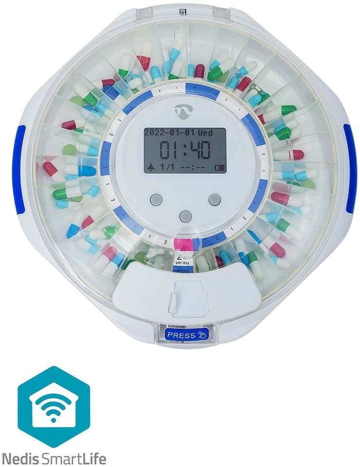 Dispensador de Medicamentos SmartLife (Branco) - NEDIS