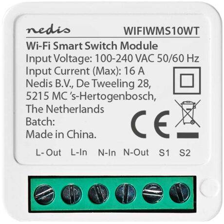 Módulo Interruptor SmartLife Wi-Fi 3680W (Branco) - NEDIS