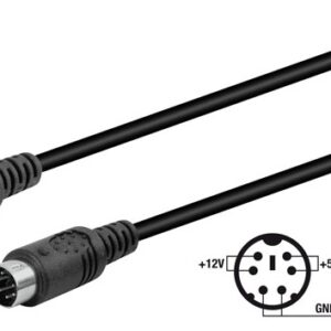 Cabo Adaptador Alimentação (Mini DIN Femea 4P - Mini DIN Macho 6P)