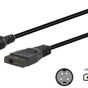 Cabo Adaptador Alimenta??o (Mini DIN Femea 4P - Molex 3 Pinos)