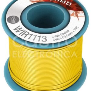 Bobine Fio Flexivel Cobre 0,5mm (Amarelo) p/ Montagens - 25 mts