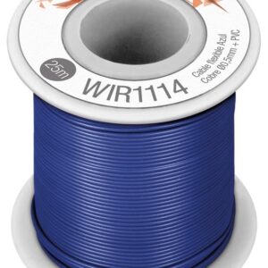 Bobine Fio Flexivel Cobre 0,5mm (Azul) p/ Montagens - 25 mts