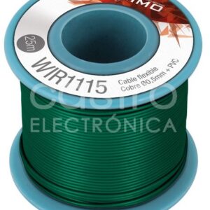 Bobine Fio Flexivel Cobre 0,5mm (Verde) p/ Montagens - 25 mts