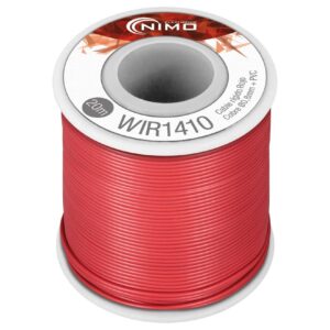 Bobine Fio Rigido Cobre 0,8mm (Vermelho) p/ Montagens - 20 mts