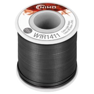 Bobine Fio Rigido Cobre 0,8mm (Preto) p/ Montagens - 20 mts